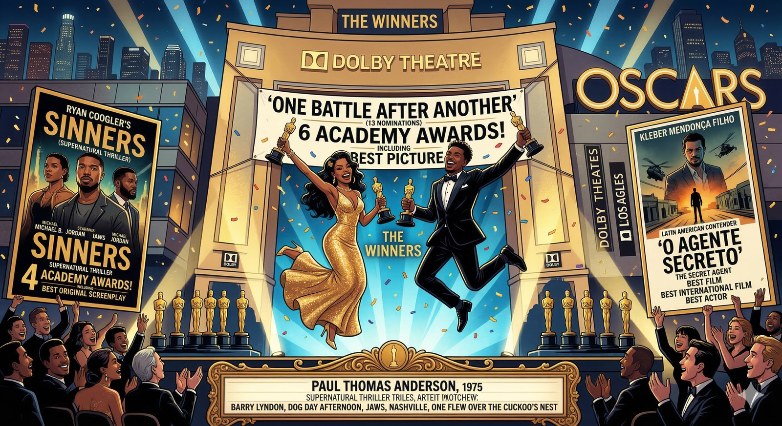 पॉल थॉमस एंडरसन की फिल्म वन बैटल ऑफ्टर अनदर को ऑस्कर में बेस्ट फिल्म सहित छह अवार्ड मिले