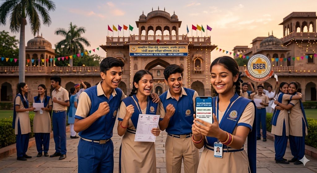 राजस्थान बोर्ड 10वीं का रिजल्ट जारी